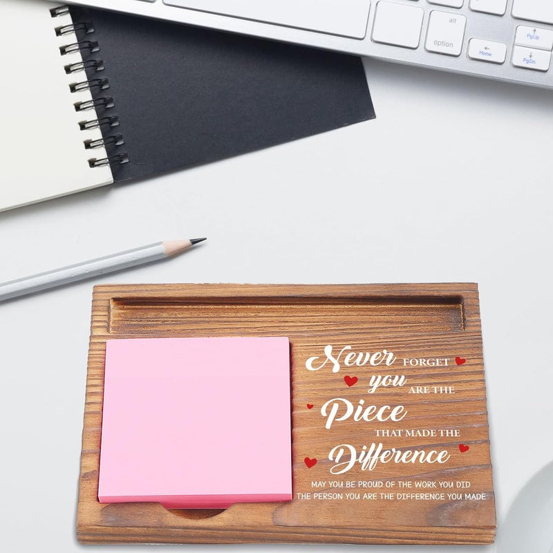 EFFJNSG Thank You Gifts for Coworkers, Appreciation Gifts for Leaders, Recognition Goodbye Leaving Gifts for Boss Employee, Never Forget You are The Piece Desk Self-Stick Note Pad Holders EDP06 - Image 2